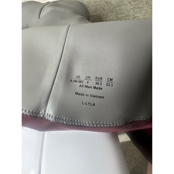 Franco Sarto Womens Sz 6.5 Lyla Wide Calf Zip Gray Knee High Boots Pointed Toe - Picture 9 of 12